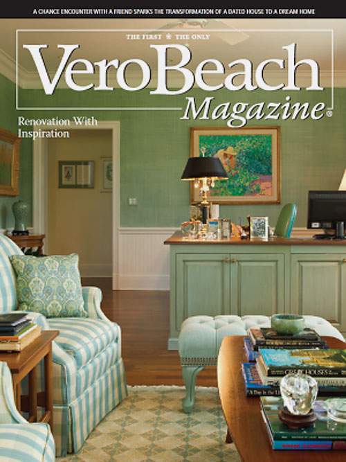 Vero Beach Magazine article titled 'Renovation with Inspiration'. Click here to open in a new window or download the PDF file. Opens new window.