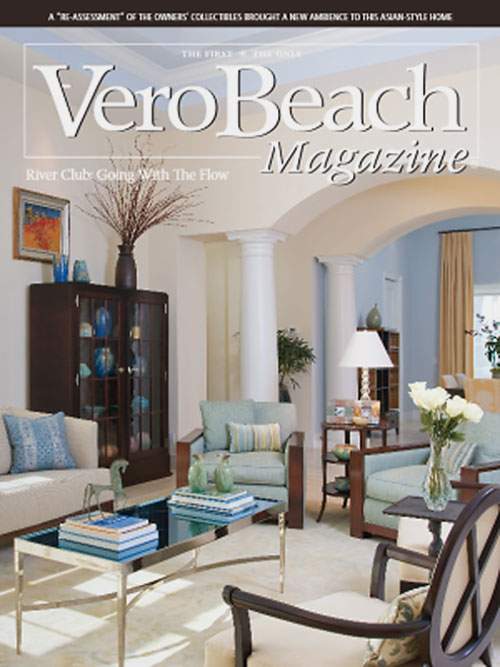 Vero Beach Magazine article titled 'River Club - Going with the Flow'. Click here to open in a new window or download the PDF file. Opens new window.